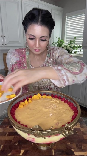 Made the most delicious Mango Trifle. #mango #mangotrifle #recipe #trifle