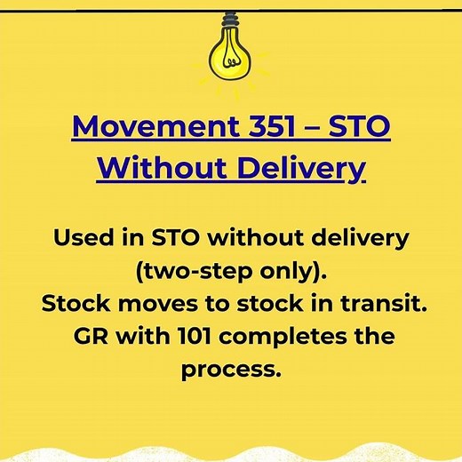 #shorts | SAP MM | SAP SD | Movement type 351 STO Without Delivery