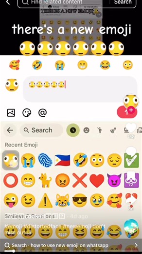 Distorted face #emojis #emoji #stickers #viral #emojicat