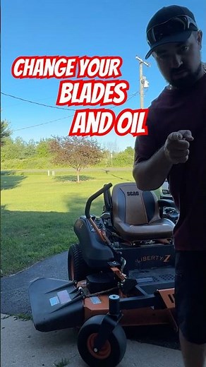 SCAG - change your blades and oil #scag #mower #lawn #lawncare #lawnmower #howto ##maintenance