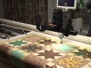 Helen's iQ - pantograph quilting. Sequencing the whole quilt.