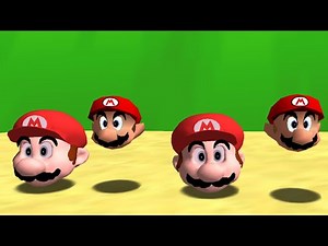 Mario Head with Mario Head Plush in Super Mario 64 (2 Players) - Full Game 100% Walkthrough