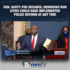 Sen. Tim Scott scolds Democrats after they block the GOP-led police reform bill, says Democratic-controlled cities could have implemented reforms at any time during the decades they have been in power. | MRCTV