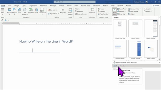 How to Write on the Line in Word - video Dailymotion