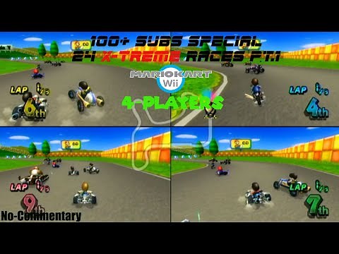 Mario Kart Wii (4 Players) Gamenight/100+ Sub Special!/The Miis Get Behind the Wheel!