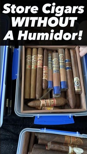 How to make a “Tupperdor” for cigar storage. #cigars #cigarhumidor #diy #boveda