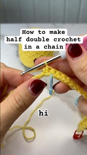 How to make half double crochet in a chain