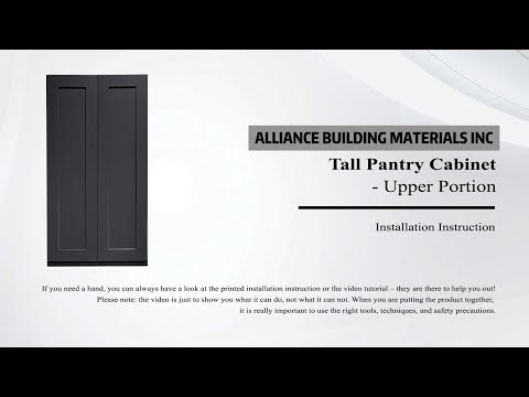 PW244224 Graphite Shaker Pantry Cabinet Upper Installation Guide | Alliance Building Materials Inc