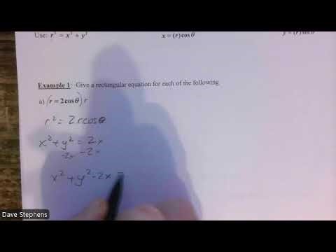 Trig 4-1 Polar to rectangular