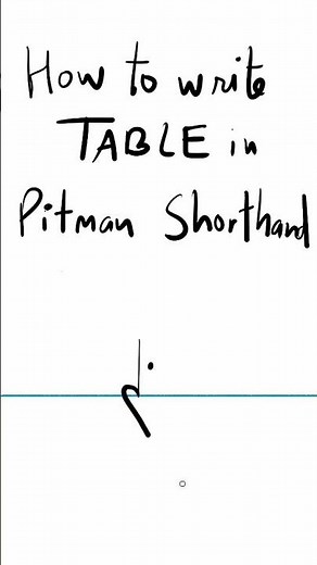 How to write Table in Pitman Shorthand | #shorts