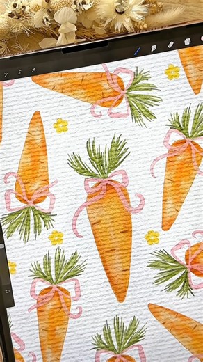 Brush with Bree | Procreate Brushes & Digital Art | how to draw watercolour carrots for springtime on procreate on your iPad using digital watercolours 🥕🥕 🖌️ what im using: - realistic... | Instagram