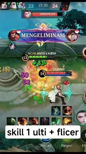 skill 1 ulti + flicer #mobilelegends #minotaurmobilelegends #mlbb #roamer #mobilelegendsid