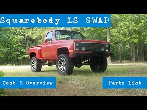 Squarebody LS Swap Overview and Cost "All parts linked in description"