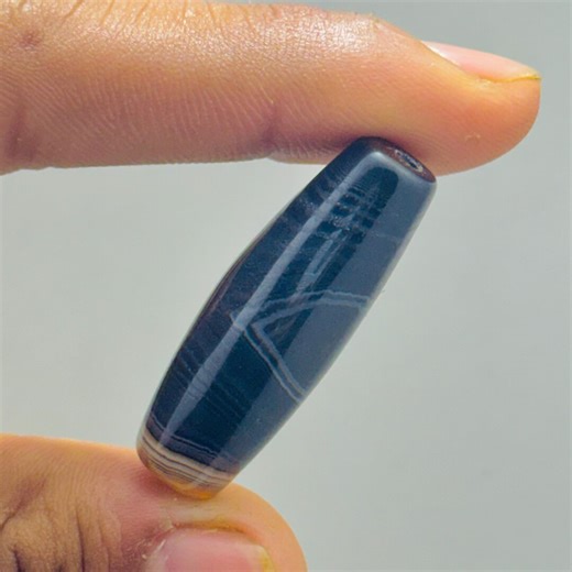 Midnight Veins – Natural Banded Black Stone” - Etsy