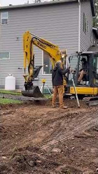 Bulldozing with the mini excavator! #shorts #construction