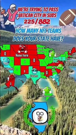 How many NFL teams does your state have? #map #usstate #nfl
