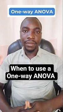 When to use One way ANOVA for data analysis #datascience