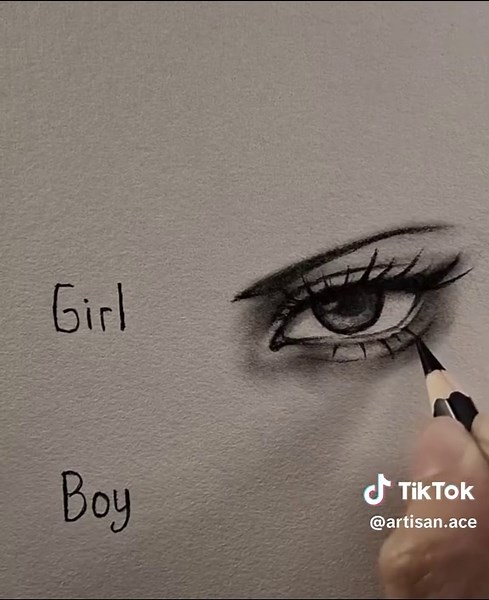 Angry Girl vs Boy's Eyes Drawing Tutorial