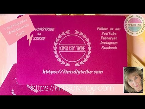 Glowforge Laser Engraved Metal Business Cards