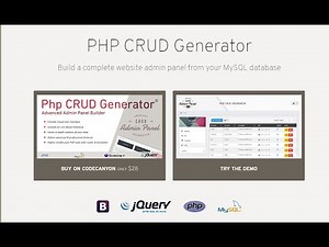 How to create a Database Admin Panel with CRUD operations in PHP for your MySQL / PDO Database
