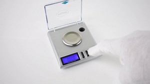 AWS Gemini-20 Milligram Scale 20g x 0.001g–Digital Jewelry/Lab Scale for Powder, Gold, Gems – Includes Calibration Weights, Tweezers & Tray–Tare, Cal, 6 Units (Gemini - 20 - Silver)