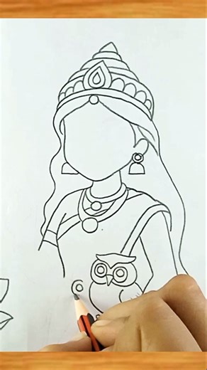 Diwali Drawing 🎉🎉😃 #diwalidrawing #happydiwalidrawing​ #diwali2025 #godesslakshmi #art#Diyadrawing​