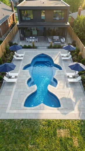 Build a Giant Fish Pool 🤯 #shorts #pooldesign #construction