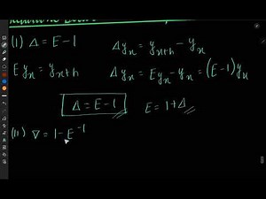Relations between various Operators P-1 | Finite Differences