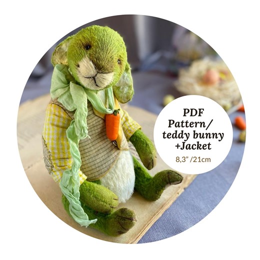 Teddy Rabbit Sewing Pattern PDF, Easter Bunny Patterns & Jacket Template - Etsy