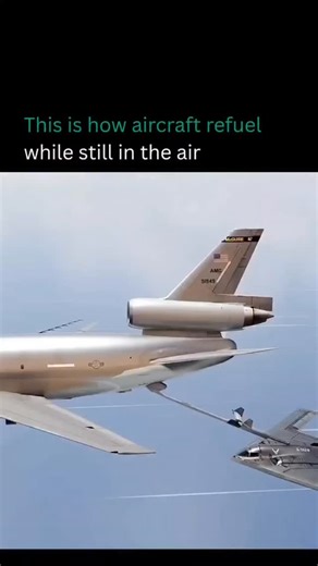 tech 👩🏻‍🔧 on Instagram: "Mid-air refueling is one of the most precise operations in aviation. While flying at the same speed and altitude, a tanker aircraft deploys a refueling boom or hose. Allowing another plane to connect while moving hundreds of kilometers per hour. Sensors, advanced control systems, and pilot skill work together to transfer fuel safely in the air. This technology extends flight range, enables long missions. And shows how engineering turns impossible coordination into rou