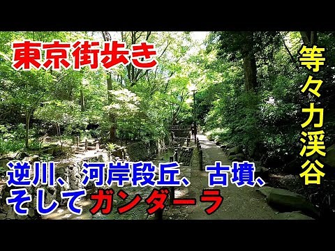 東京街歩き 渓谷、逆川、古墳、珍寺、等々力渓谷は盛りだくさん