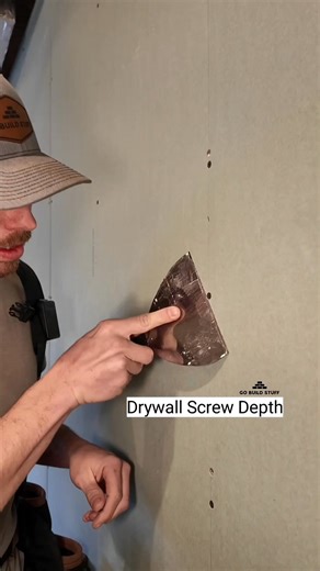 1.5M views · 15K reactions | Set drywall screws at the right depth #diy #drywall #screws #gobuildstuff | Go Build Stuff | Facebook
