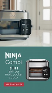 3.4K views | Descoperă Ninja Multicooker Combi 11 în 1 cu funcție de airfryer: ✅ Tehnologii inovatoare HyperSteam și AirFry ✅ 11 funcții de gătit ✅ Gătește carnea și garnitura simultan  Comandă acum pe ninja.ro și profită de prețul special | Ninja Kitchen Romania | Facebook