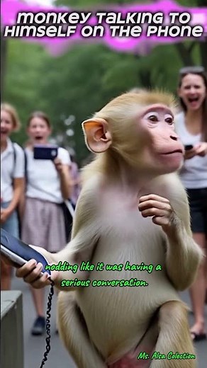Monkey Talking To Himself On The Phone. #animalfacts #monkey #animalkingdom #comedy #wildlifeowners