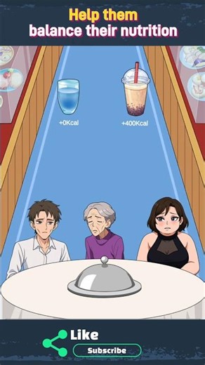 Brain Tease Puzzle level Help them balance their nutrition