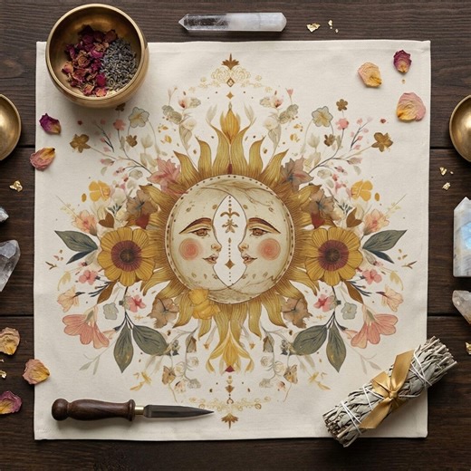 Litha Altar Cloth, Summer Solstice Table Decor, Pagan Wheel of the Year Decoration - Etsy