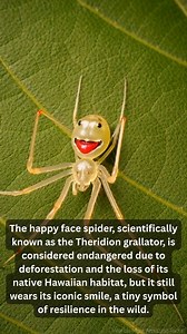 The happy face spider, scientifically known as the Theridion Grallator. | Viral Video Gold