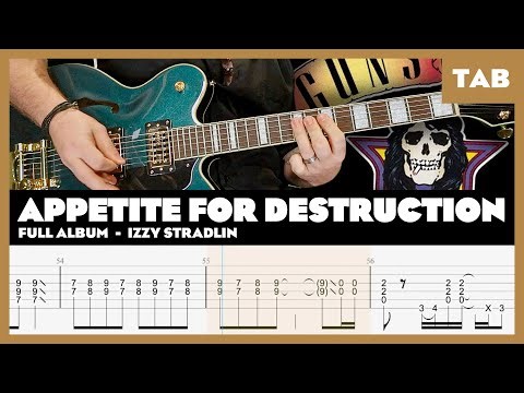 Guns N' Roses - Appetite For Destruction - Full (Izzy only) - Guitar Tab | Lesson | Cover | Tutorial