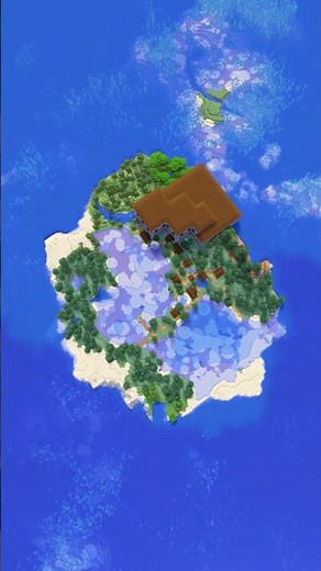 I Found A Seed With A Woodland Mansion AND Village Island At Spawn!