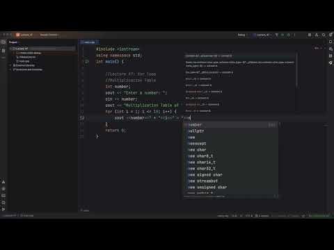 C++ Lecture 47: Multiplication Table Program in C++ Using For Loop
