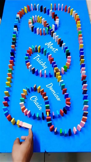 Most Tricky Domino Chain for Beginners! #shorts #domino #tricks #chainreaction