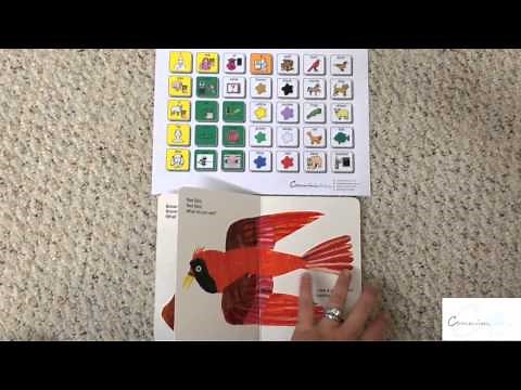 AAC Implementation Reading a Book with a Language Board