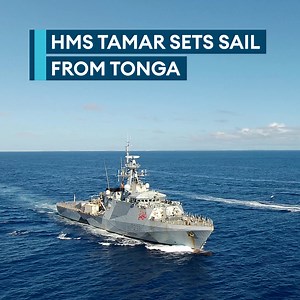 73K views · 1.1K reactions | HMS Tamar set sail from Tonga alongside the Tongan Maritime Force’s patrol boat, VOEA Ngahau Siliva    Watch here  | Forces News | Facebook