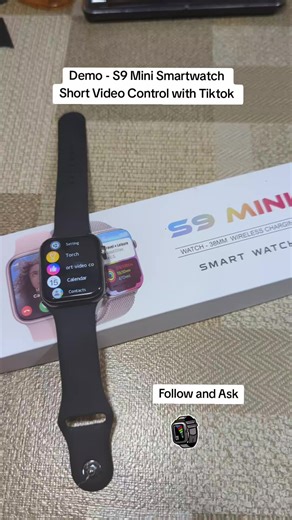 S9 Mini Smartwatch Demo: Short Video Control with TikTok