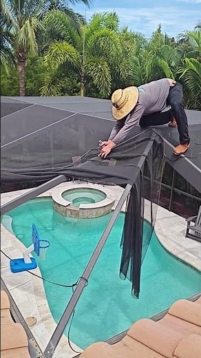 Enclosure screen repair by www.pool-screen-repairs.net #screening #enclosures #lanai #superscreen