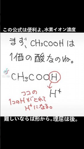 水素イオン濃度。この公式つかえば安心。