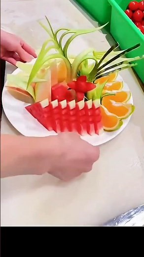 #Learn How watermelon Orange And melon make Carving Cutting desgin skills#Plate decorated ideas#