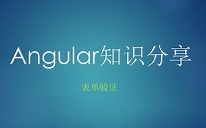 第九期 前端Angular的表单及验证 使用响应表单和自定义验证器