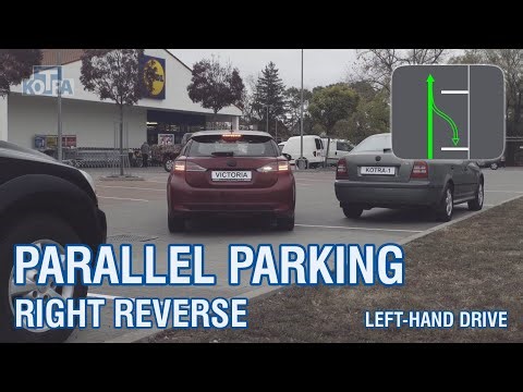 Learn to park | Parallel reverse parking on the right | Left-hand drive | Lessons of maneuvering