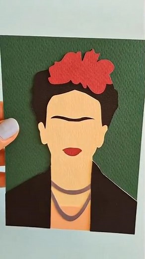 DIY Frida Illustrated Card 🎨 | Handmade Paper Craft Shorts